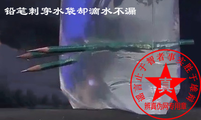 用铅笔刺穿水袋却滴水不漏是真的——辨真伪网